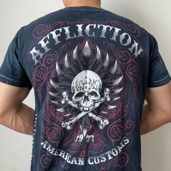 Affliction Other - Vintage 2000s Affliction Men's Black Graphic T-Shirt